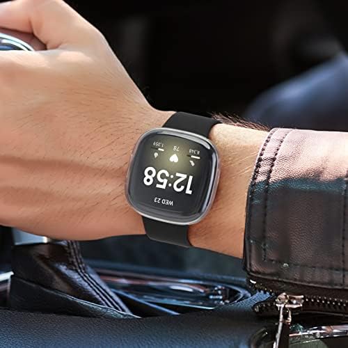 Ултра тънък калъф ORIbox, Съвместим с smart часовника Fitbit Versa 2, Напълно Защитен калъф от TPU HD Устойчив на надраскване, Амортизирующий