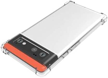 UPONEW Калъф за телефон Google Pixel 6 Pro - Прозрачен устойчив на удари Мек Силиконов TPU Защитен Прозрачен джоб за телефон, Държач