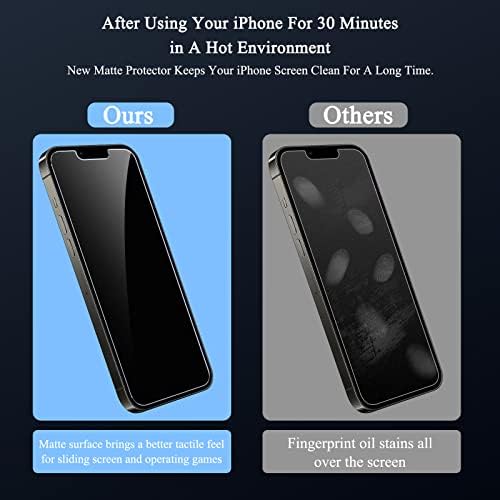 [2 + 3 опаковки] Матово защитно фолио за екран за iPhone 12 Pro Max, 2 опаковки с матирано покритие против отпечатъци от пръсти