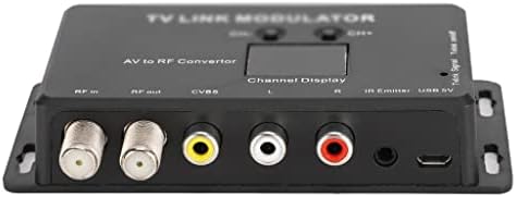 n/a UHF TV Link Модулатор на AV-Радиочестотни Конвертор IR удължител с 21-канальным дисплей PAL/NTSC Допълнително Пластмаса Черен (цвят: D)