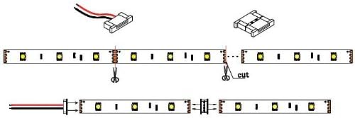 TORCHSTAR 10 мм, 4-проводниковый Быстроразъемный съединител за led ленти (лента с лента) за led ленти, промяна на цвета RGB, опаковка