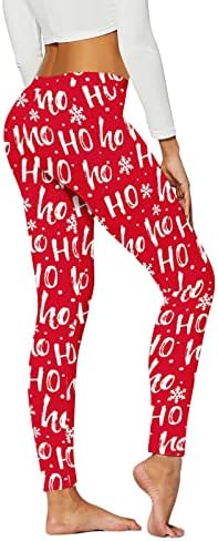 ZDFER Коледни Панталони за Йога за жени, Подтягивающие Бедрата Коледни Гамаши За тренировки с Принтом Дядо Коледа, Гамаши за Йога