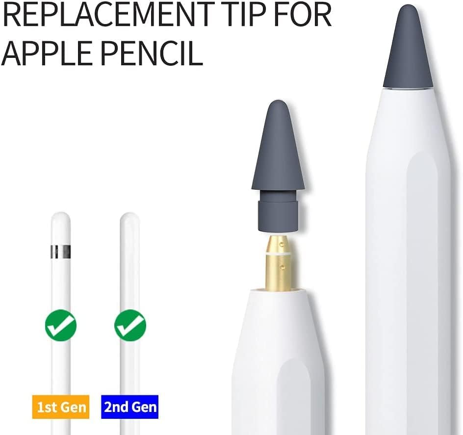[3ШТ] Сменяеми върха на писалката Tucana, Съвместим с цветни връхчета на Apple Молив 1-во и 2-ри поколения, жълт /лилав / червен