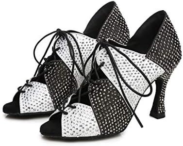 Женски Танцови обувки Minishion на Висок Ток С шнур, Римски Сандали L460