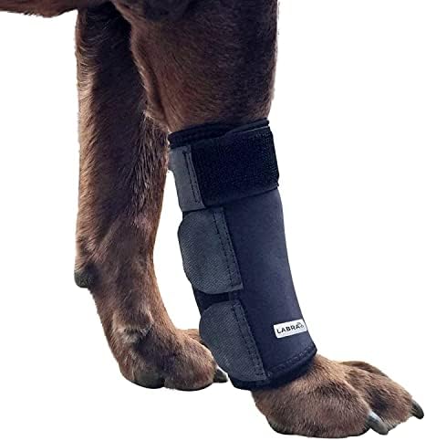 Компрессионный бандаж за предната лапа Labra Dog Кучешки, Обертывающий ръкав, защитава раната, стяга, лекува и предпазва от травми