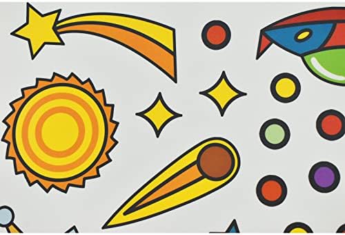 Maydahui Космическа Стикер на стената Планета Космическите Кораби Ракета НЛО Един Астронавт и Робот Детски Стикери За стена (26,2*38,4 инча) Етикети на Слънчевата система ?