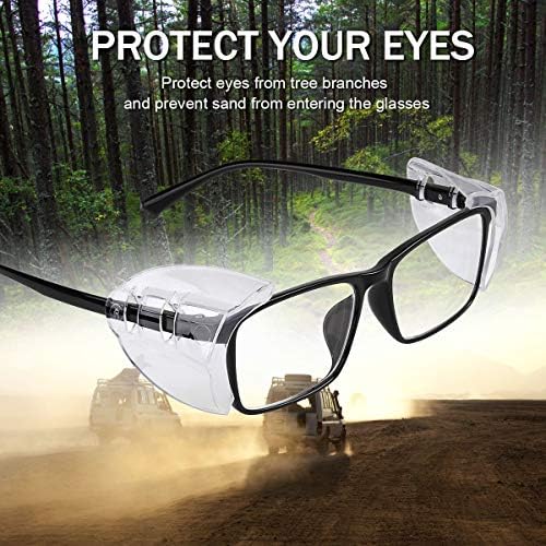 Странични щитове, очила, Гъвкави странични въздушни щитове за предписване на очила, са подходящи за вашите очила, малки и средни (прозрачен-2)