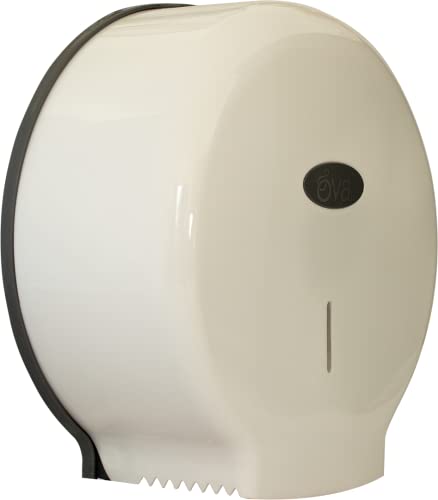 Овална диспенсер за тоалетна хартия Jumbo Jr от полипропилен | 5 диспенсеров за тоалетна хартия на 9 инча в роли | Издръжлив, лесен за инсталиране и компактен дизайн с 2 к?