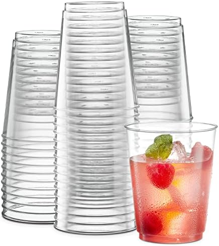 Чаши за еднократна употреба от кристално чиста пластмаса PLASTICPRO обем от 10 грама за партита и сватби опаковка от 50