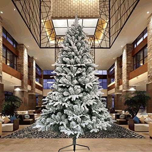 Коледно дърво INDYAH Коледа Flocking Snow, Изкуствена Коледна елха със здрава стойка за дърво, лесен за сглобяване