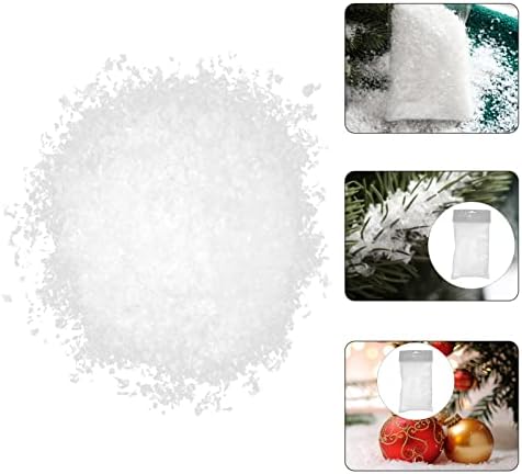 BESPORTBLE 2 Чанти Фалшив, Изкуствен Сняг на Прах, Изкуствен Сняг Суха Снежинка Коледно Дърво Декор за Бродерия Коледно Дърво Селски