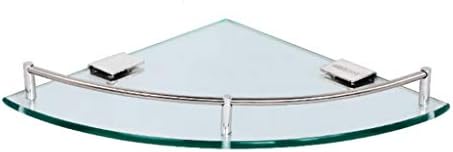 erddcbb Стъклена Етажерка за Баня, Стенни Вграждане от закалено Стъкло за Баня, Инструмент за съхранение в Банята, 5 Стилове, Стъклена етажерка за Баня (Цвят: Style1)