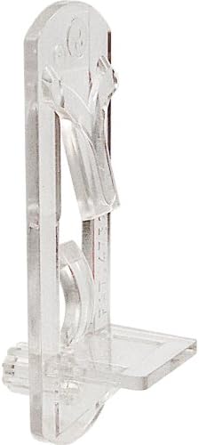 Заключване на клечки за рафтове Prime-Line R 7316, колче 1/4 инча x полк 1/2 инча, Пластмасови, Прозрачни (опаковка от 6 броя)