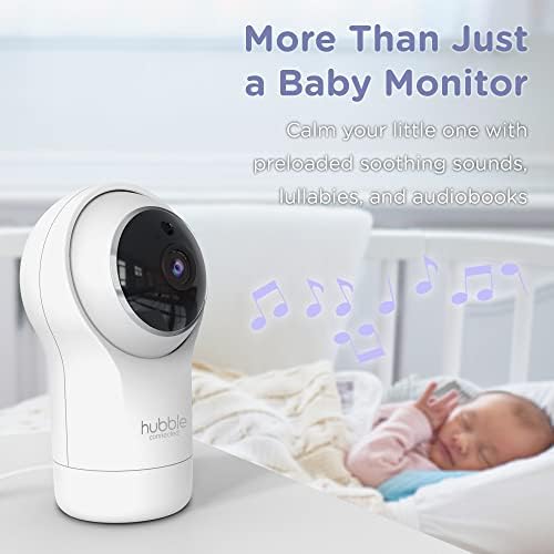 Видеоняня Хъбъл View Pro 5 с камера и аудио, монитор с функция за завъртане, накланяне и увеличаване на камера за нощно виждане;